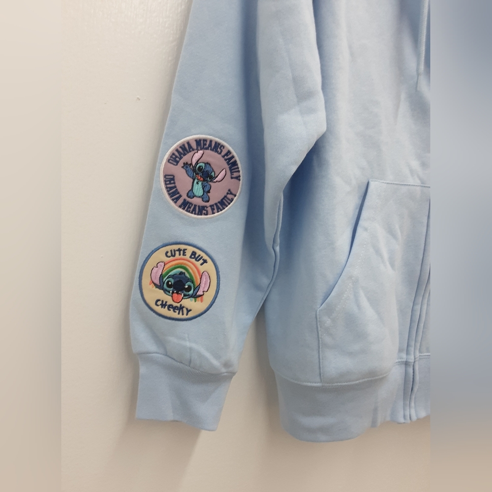 NWT!!! Disney Brand Baby Blue Stitch Zip Hoodie. Size S - Picture 3 of 10